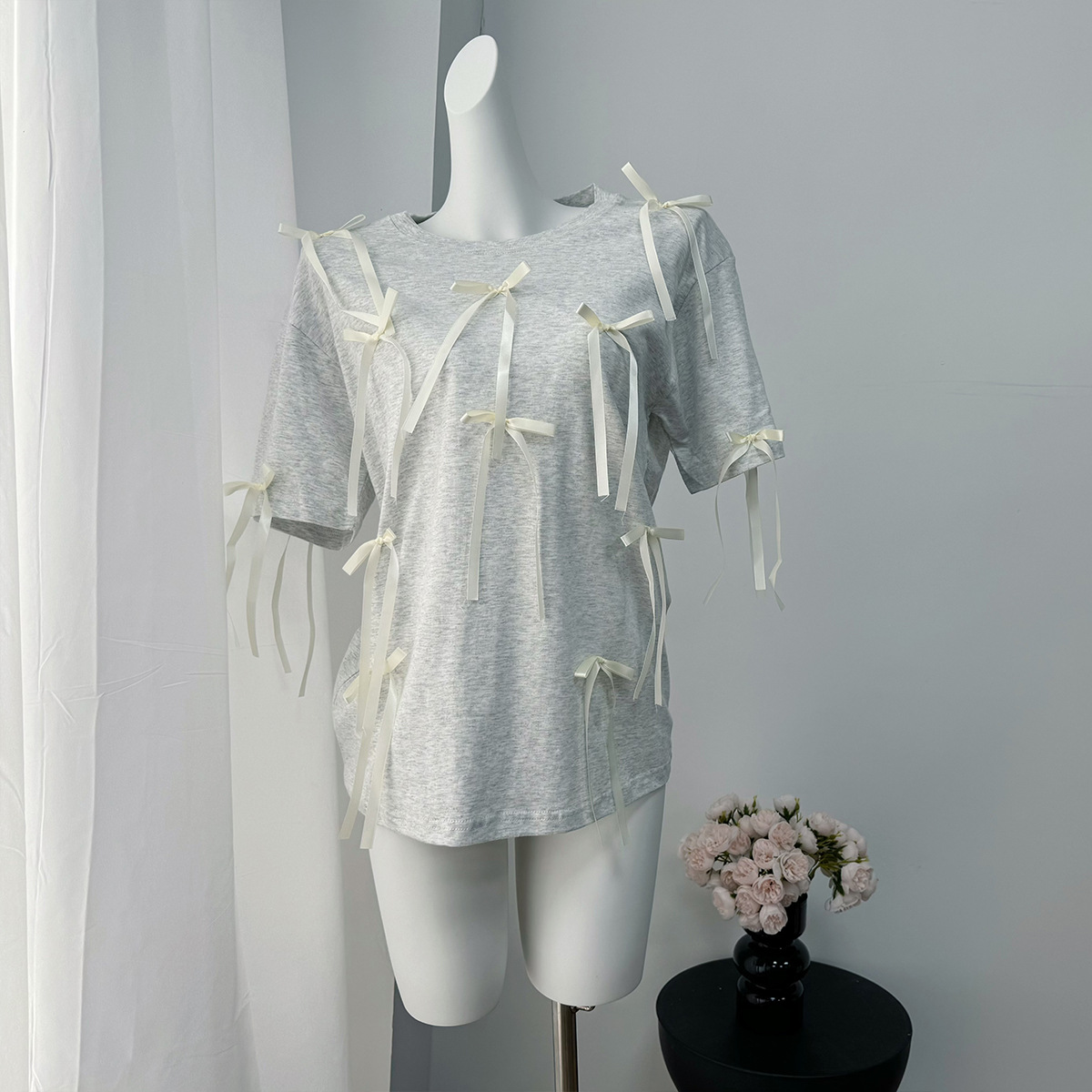 Summer Long Tassel Short Sleeved T shirt Women Casual Loose Cotton Top