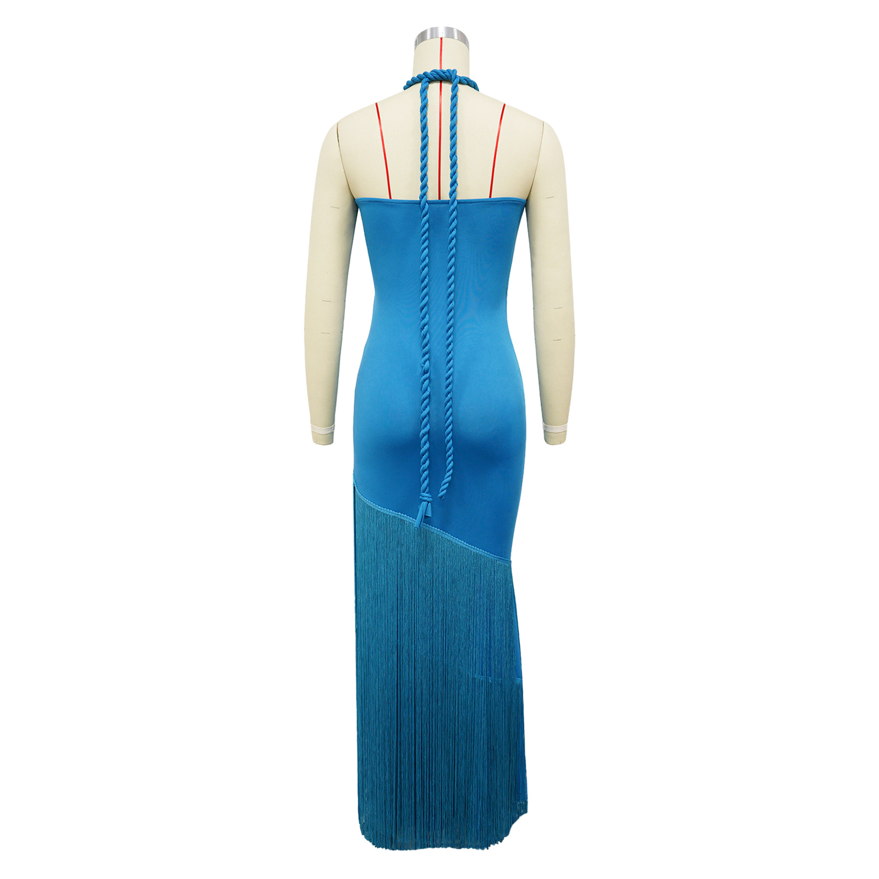 Sources Women Clothing Summer Popular Dress Tassel Stitching Tube Top Bandage One Piece Dress
