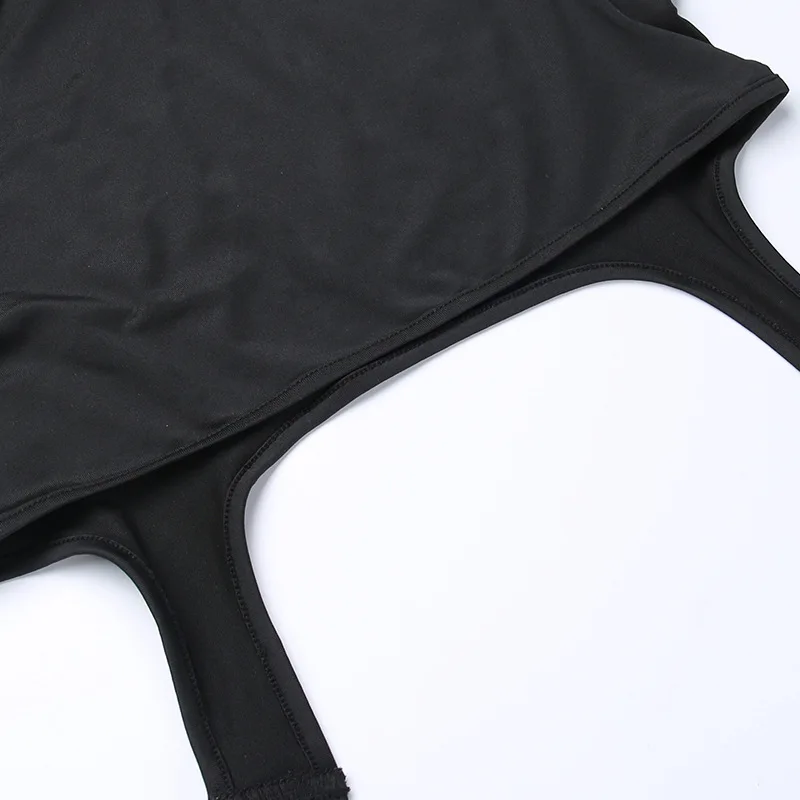 Short Sleeve Bodysuit, Mock Neck Women Y2k Clothes, Hollow Out One-Piece Body Feminino, Lace Up Club Outfits, Sexy Lingerie