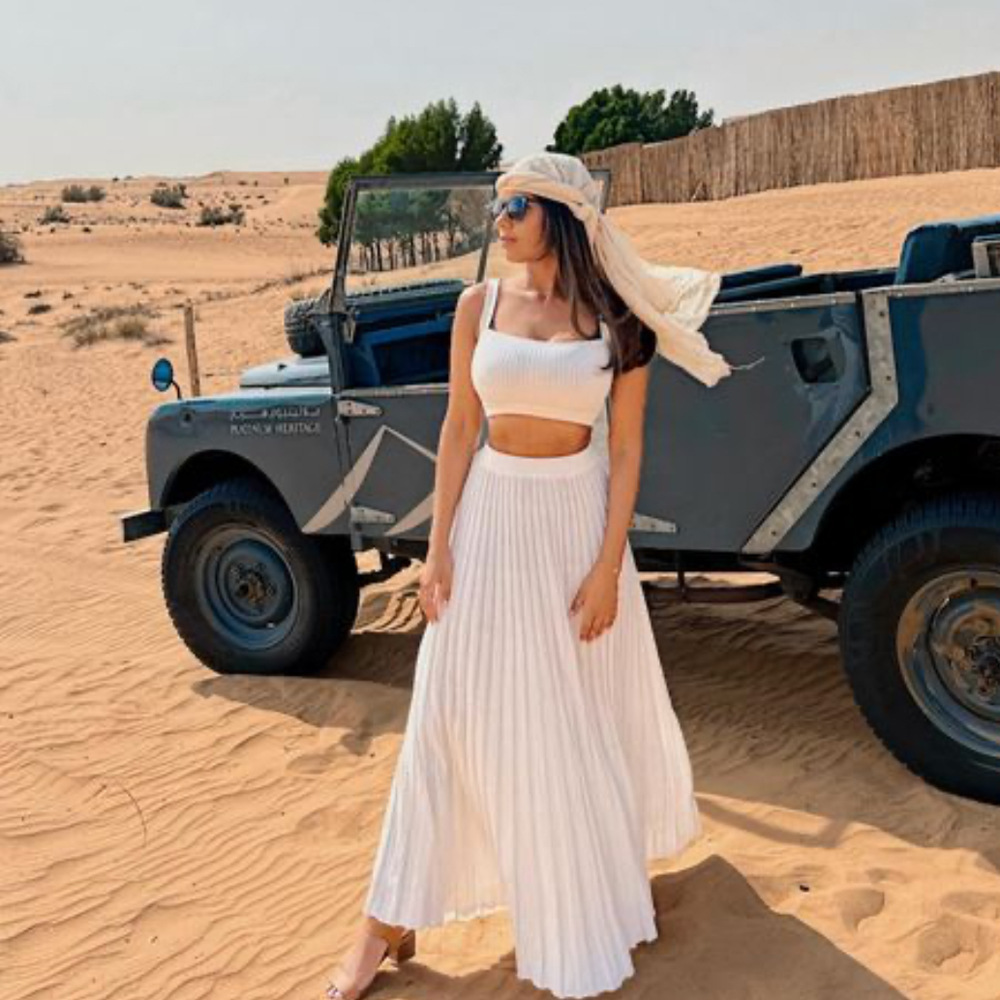 New White Knit Two Piece Women Sets Fall Ribbed Tank Top And Pleated Knitted Skirt Suits For Women Long Dress Sets Summer