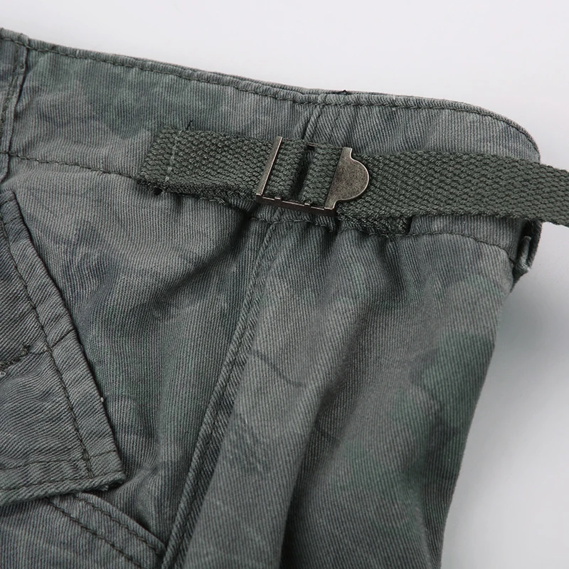 Print Camouflage Cargo Jeans Women Pockets Mid Waist Vintage Preppy Hippie Straight Denim Pants