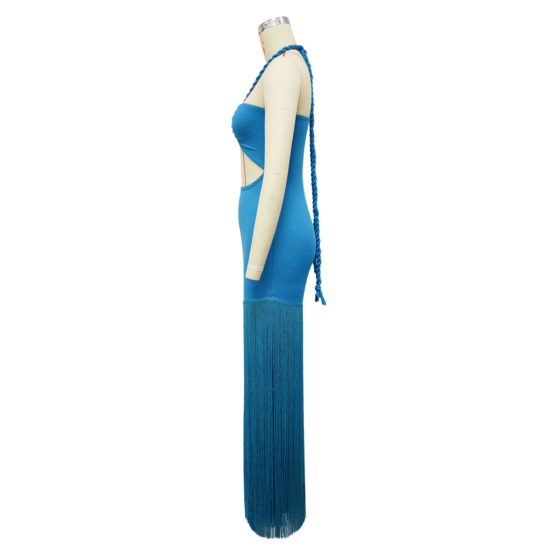Sources Women Clothing Summer Popular Dress Tassel Stitching Tube Top Bandage One Piece Dress