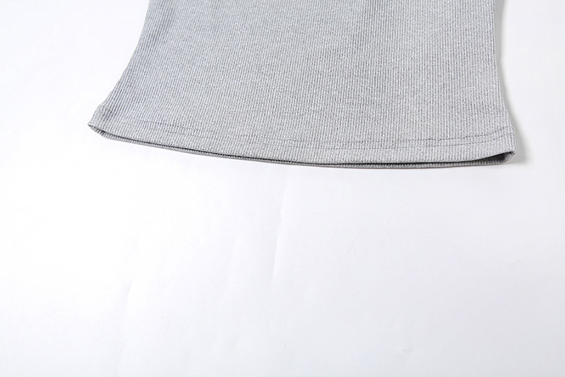 Women Clothing Autumn Casual Round Neck Solid Color Slim Fit I Shape Vest High Waist Shorts Suit