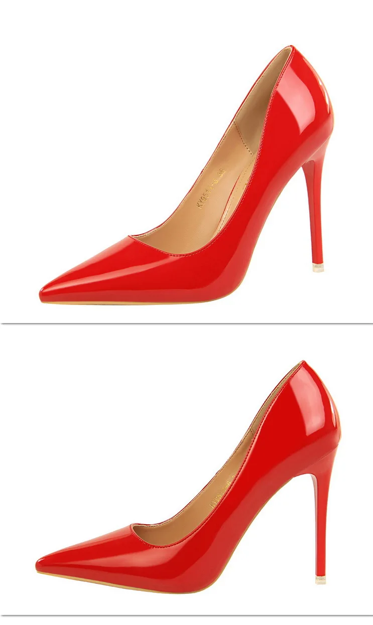 Shoes Patent Leather Shoes Woman Pumps High Heels Stiletto Heels 10.5 Cm Red Wedding Shoes Bridal Shoes Women Heels