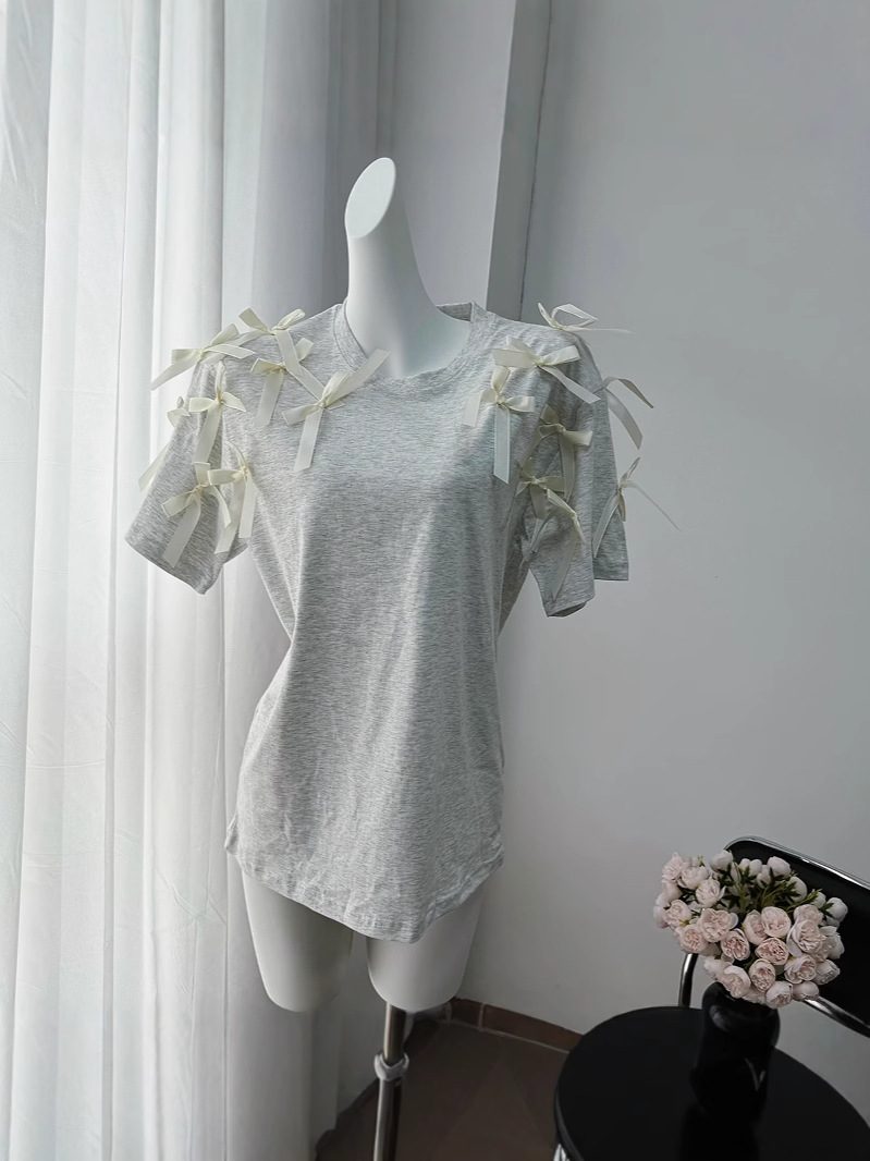 Summer Long Tassel Short Sleeved T shirt Women Casual Loose Cotton Top