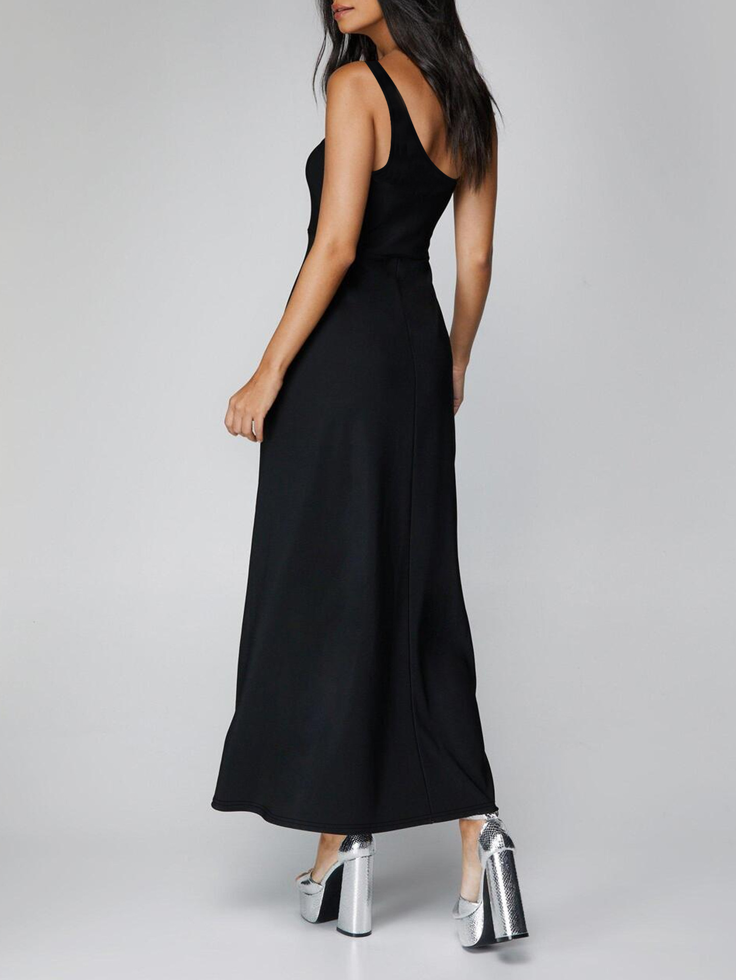 Wal Mart Spring Summer Sexy High Elastic Solid Color Women Dress Women Clothing