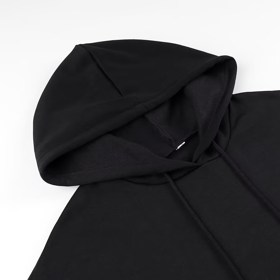 Winter Women Casual Drawstring Pocket Decoration Long Sleeve Hooded Fleece Lined Sweatshirt
