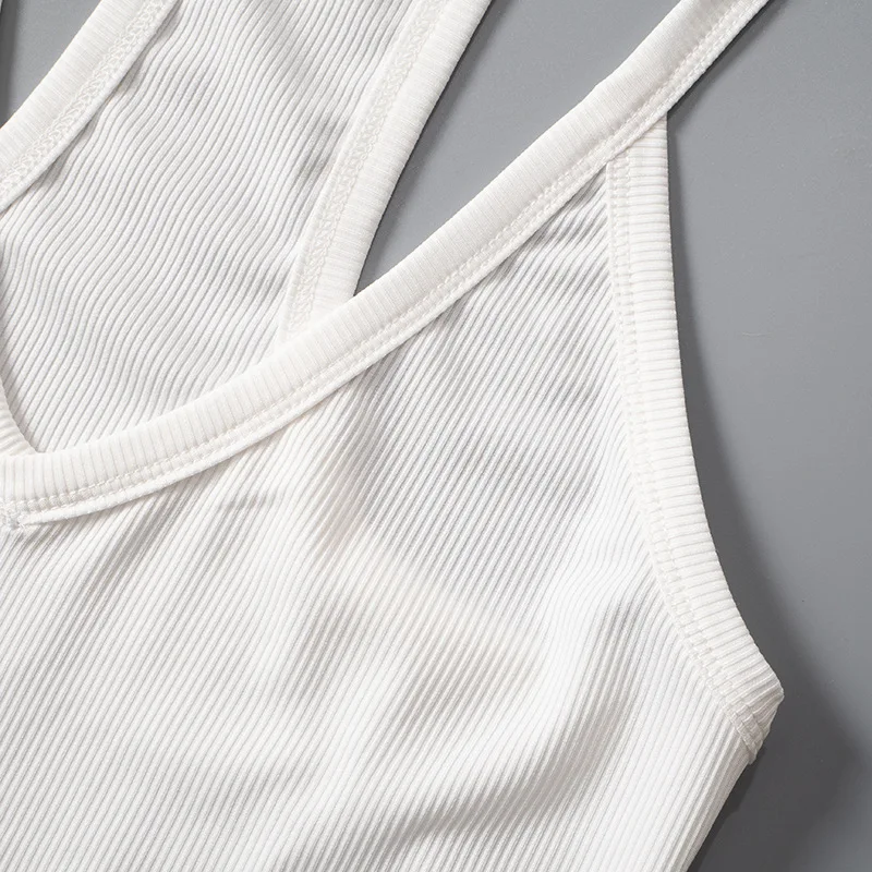 Summer Fashion Solid Colours Cop Top Women Casual Slim Lace Up Sleeveless Y2k Tops Sexy V-Neck Short Patchwork Women Clothing