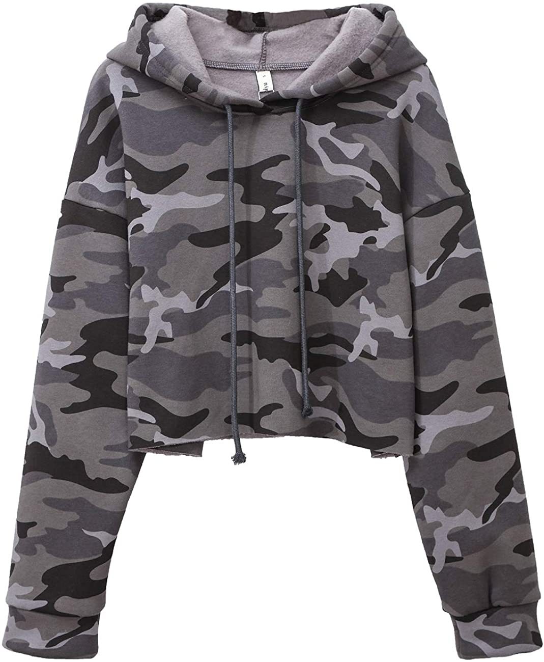 Women Sports Sweatshirt Autumn Winter Fleece-Lined Pullover Hoodie Personalized Bare Cropped Long Sleeved Top