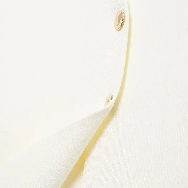 Fashion Knitted Vest Top for Women Short Sleeve V-neck Buttons Loose White Waistcoat Cardigan Female Autumn New in Outwears