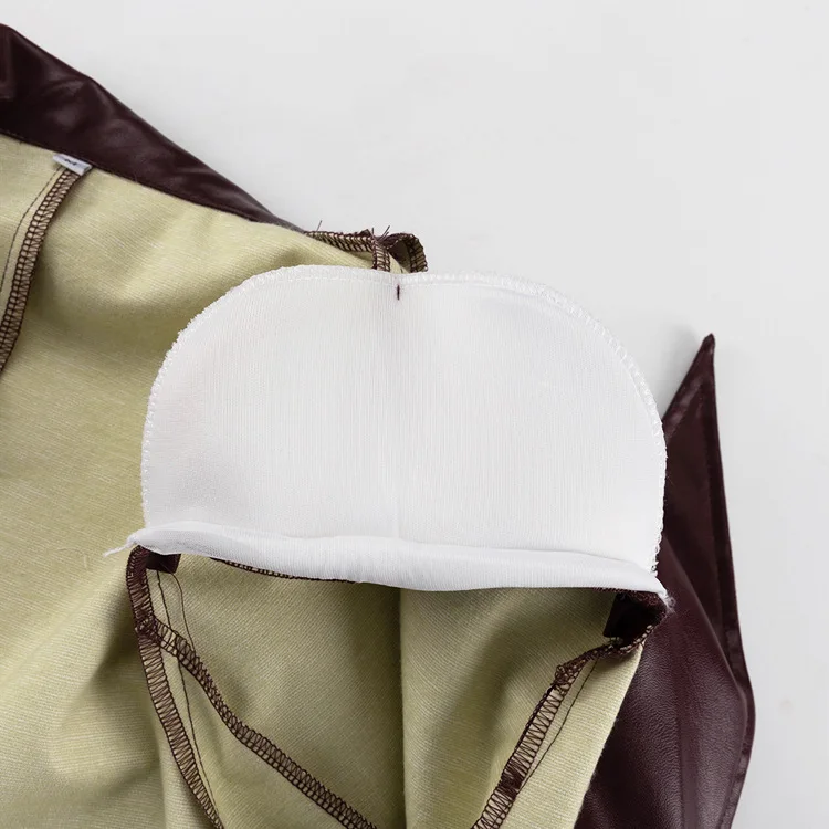 Vintage PU 2 Piece-Set Trousers Female Lace-Up Pocket Fashion Outwear Streetwear Autumn Patchwork Women's Pants Sets