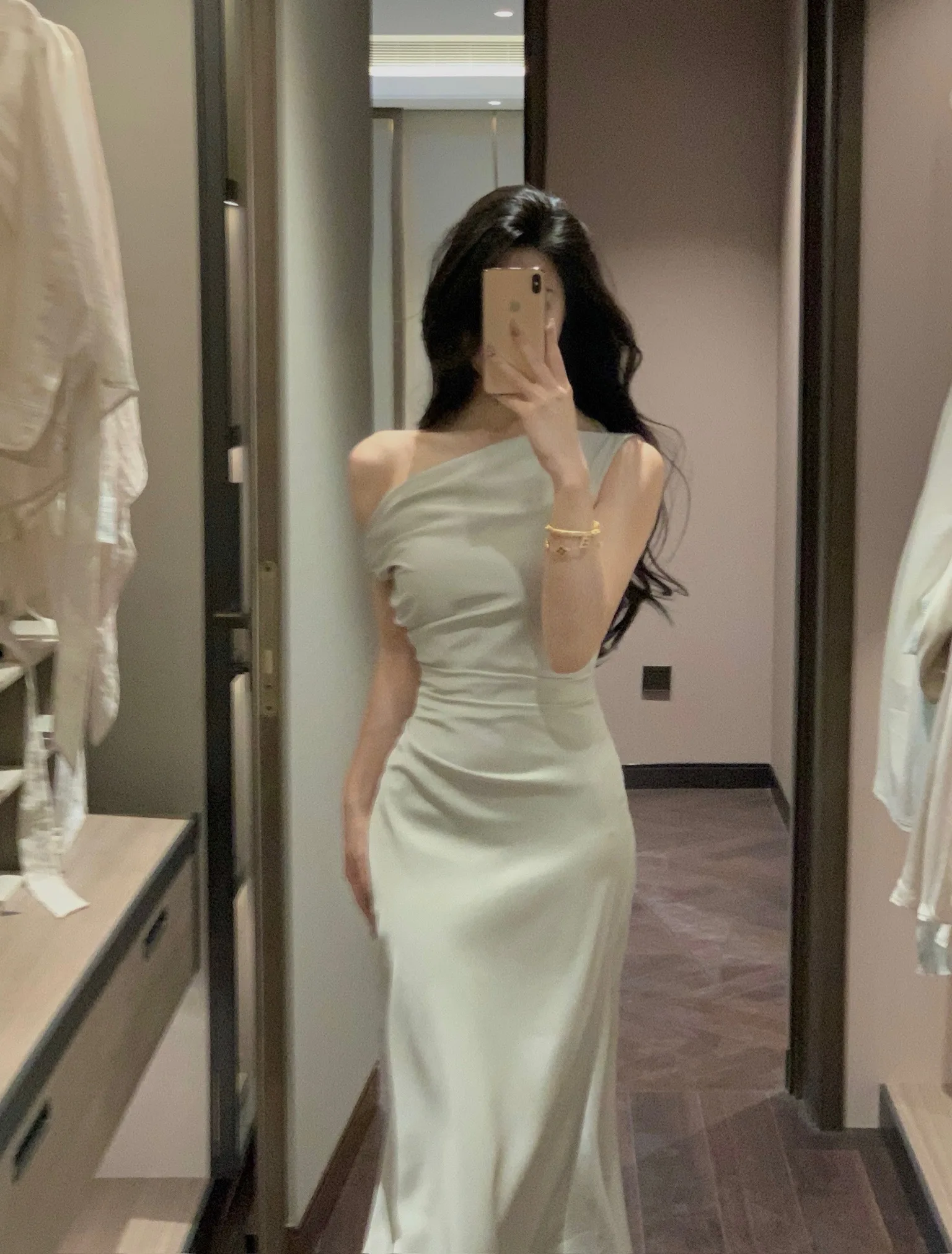 Elegant Bodycon Satin Long Dresses for Women Off Shoulder Solid French Mermaid Wedding Evening Party Dress Prom Robe Vestidos