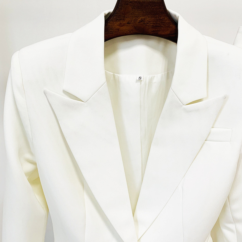 One Button Cloth Cover Mid Length Suit Bell Bottom Pants Suit Two Piece Suit