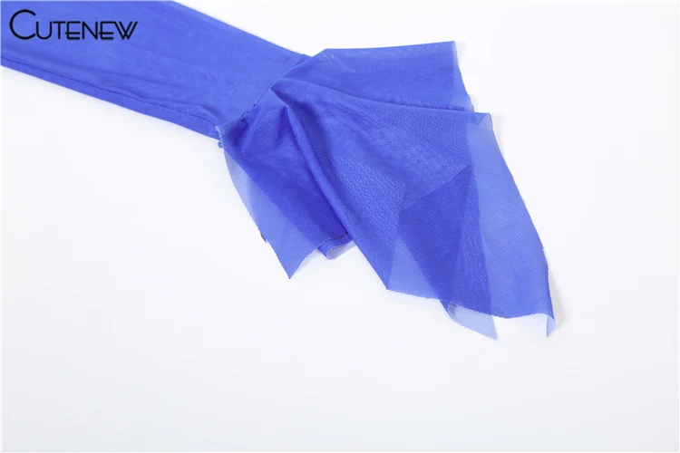 Mesh Women Tops Butterfly Printed Fashion Incline Shoulder Ribbons Sheer Thin Fitness T-shirts Female Summer Street Tees