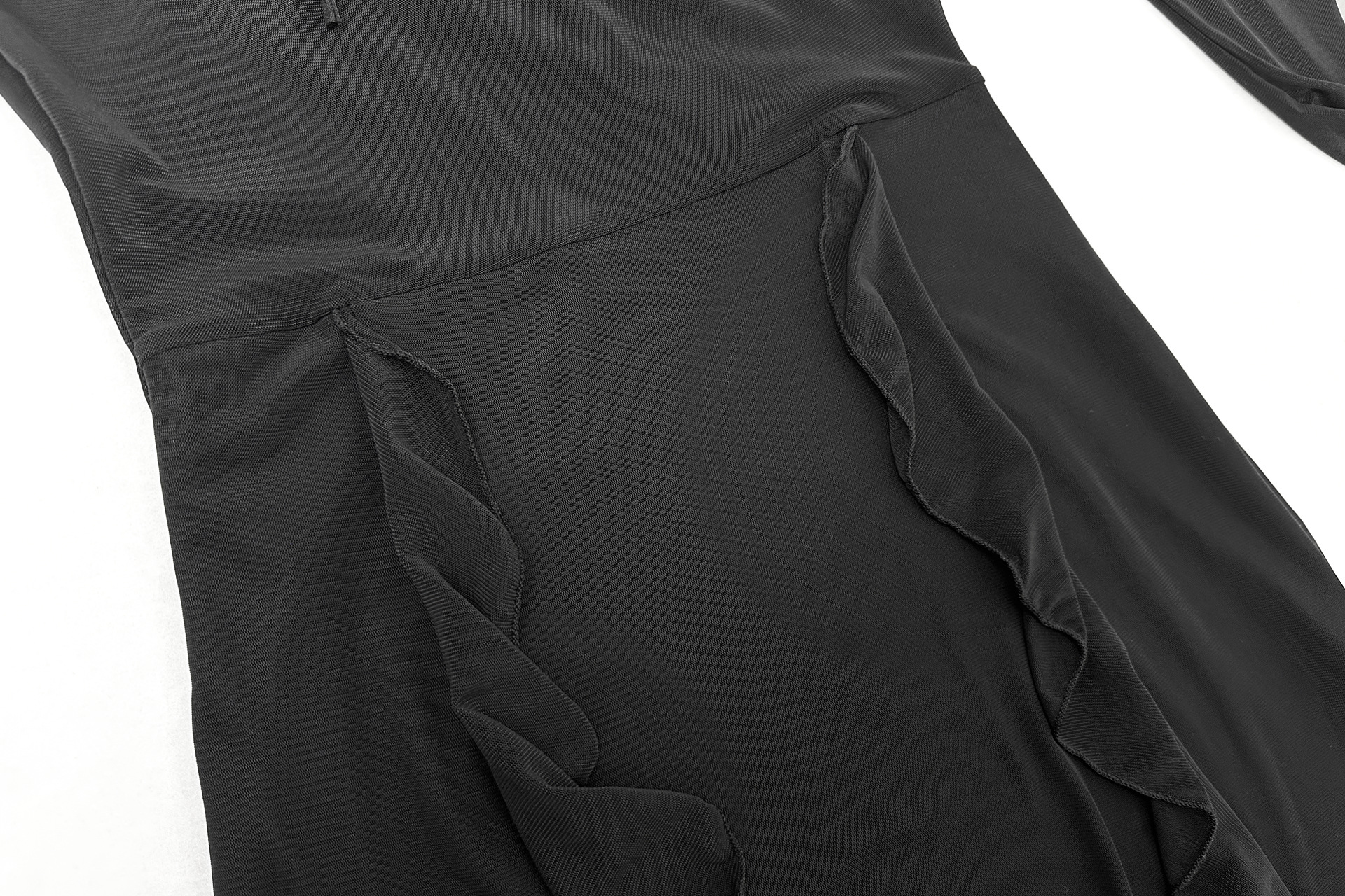 Autumn Winter off Shoulder Tube Top Short Dress Sexy Backless Ruffled Mesh Hip Dress