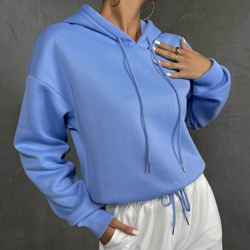 Autumn Women Clothing Pullover Sweatshirt Top Hooded Loose Women Sweatshirt