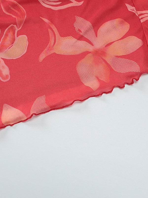 Deep V-neck Strapless Dress With Cropped Waist And Halter Neck