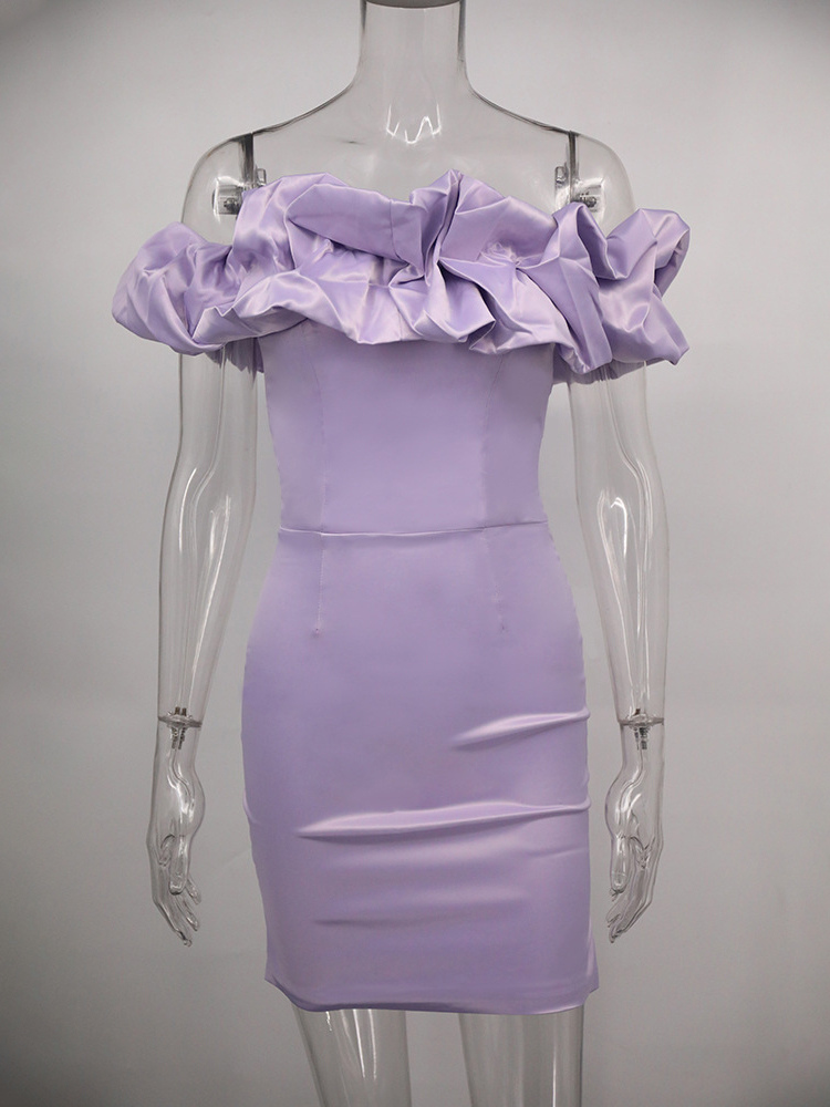 Chic Cupcake Dress Strapless Slit Birthday Party Mini Dresses