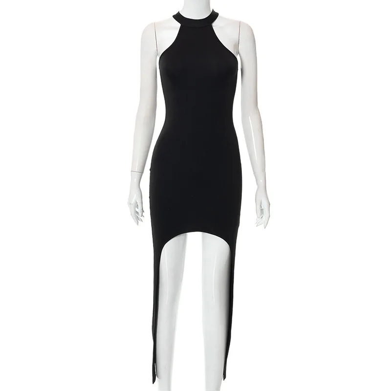 Black Dresses For Women Y2k Clothes Long Tassels Vestidos De Mujer O-neck Sleeveless Sexi Night Dress Hot Club Outfit Streetwear
