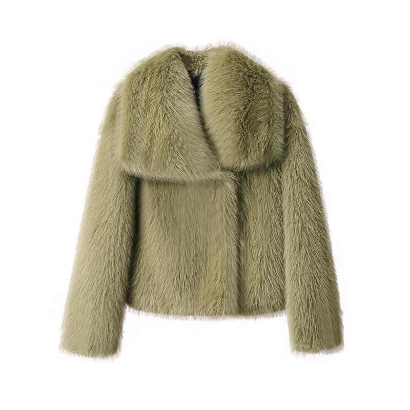 Chic Ins Blogger Brand Fashion Fake Fox Fur Jacket Coat Women Winter Luxury Design Big Collar Fur Coats Cool Girls Overcoat