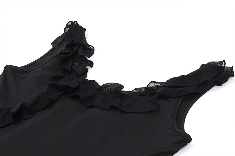 Casual Backless Ruffled Y2k Top Vest Patchwork Strapless High Street Top Fashion Cute Solid Scoop Neck Tank Top Pullover