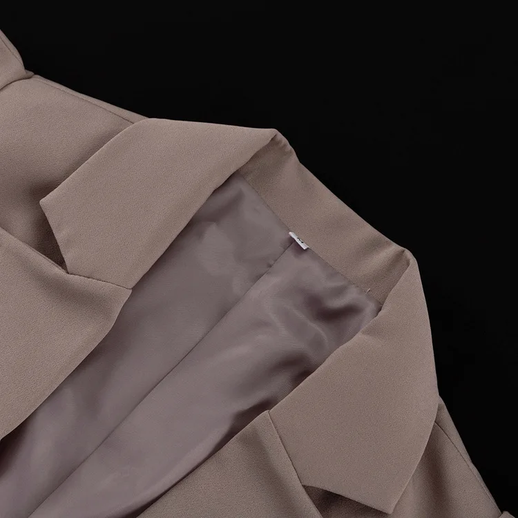 Fall New Mini Skirt Suit Long Sleeve Lapel Fishbone Top Hip-Covering Skirt Sexy Bodycon Two-Piece Commuting Sets Female