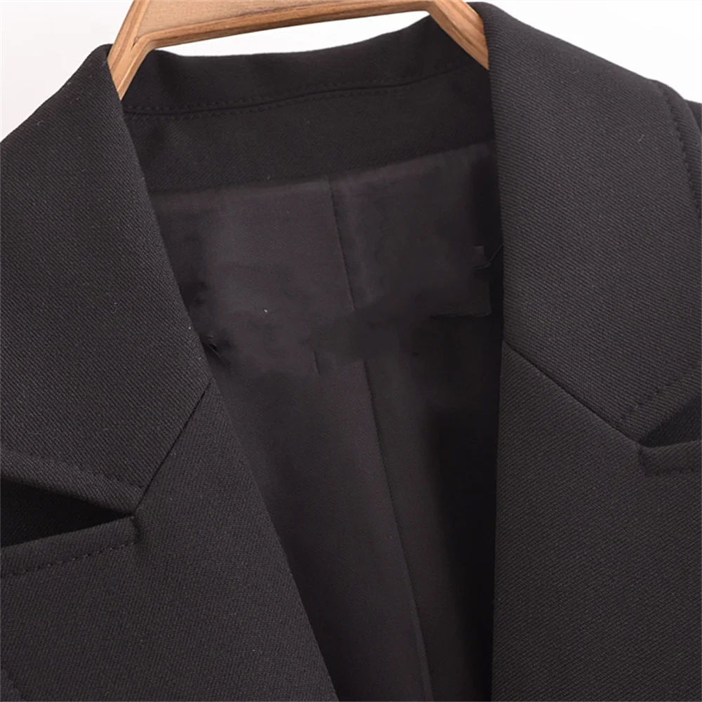 autumn new women's clothing style slim fit loose versatile shoulder pad lapel simple suit jacket
