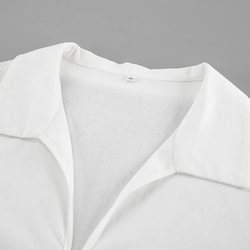 Women's Long Sleeve Shirt Hollow Lace Up Solid Color Casual Fashion Top Commuting Patchwork Women's Shirt Cardigan Top