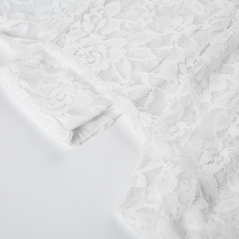 Hollow Out Cutout Slim Fit Hip Lace Maxi Dress See through Sexy off Shoulder Dress Women