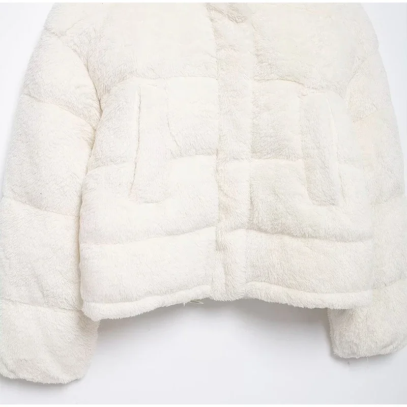 Winter Lamb Wool Zipper Women's Coat Thick Warm Plush Long Sleeve Stand Collar Loose Coat Female Lady Causal Fleece Outwear