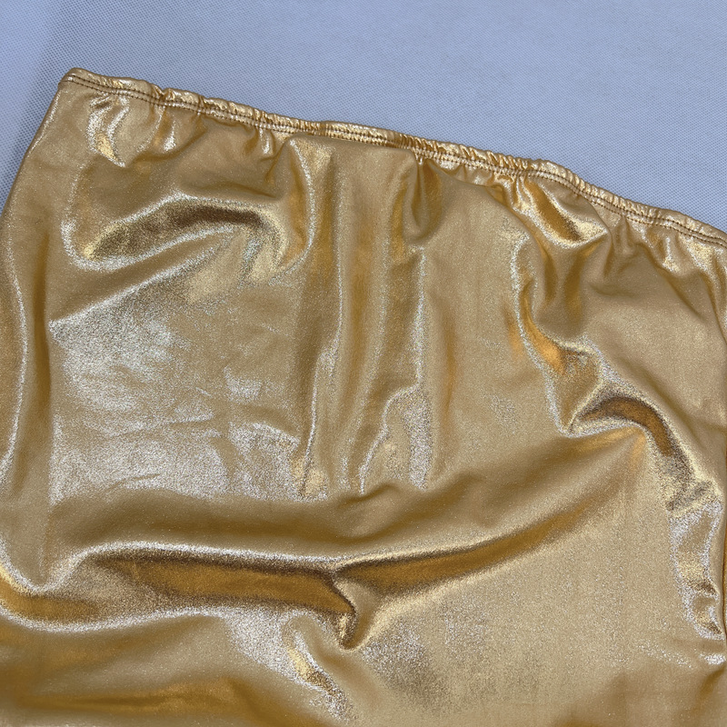 Metallic Coated Fabric Women Clothing Autumn Winter Sexy Tube Top Jumpsuit Trousers Women Overall