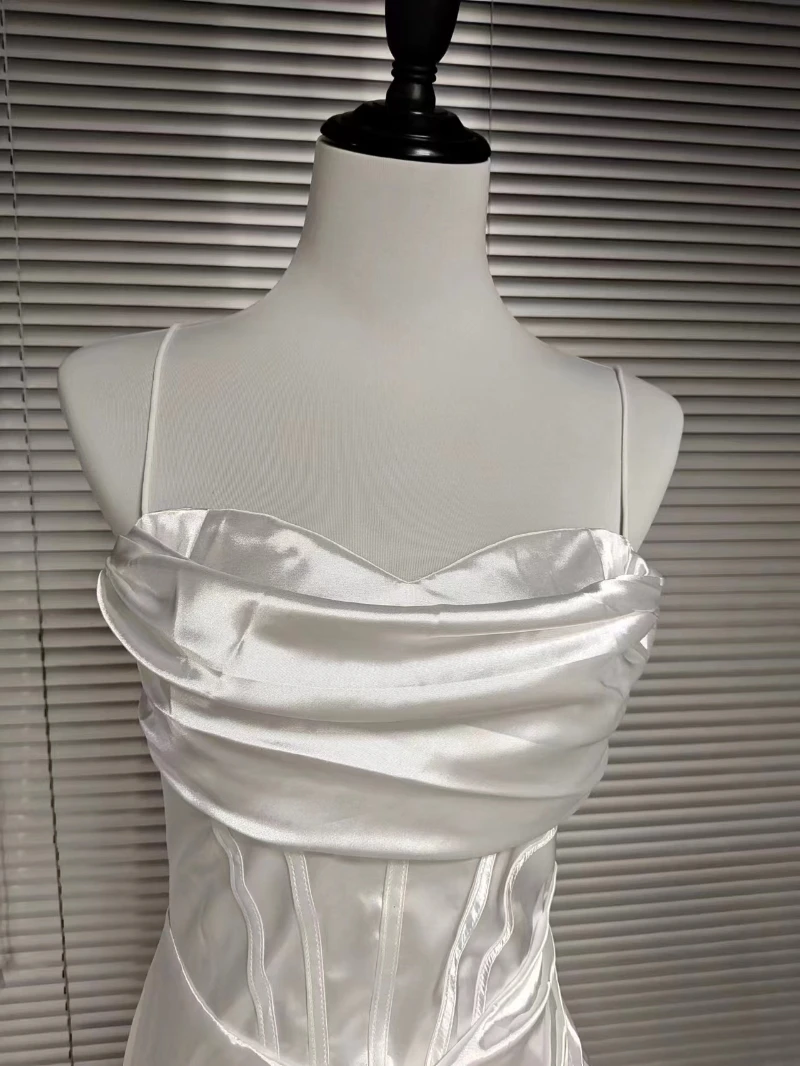 Sexy Backless Slit Suspender Formal Evening Dress Lace Up Green High Waist Graduation Dress Elegant Party Dresses for Women 2025