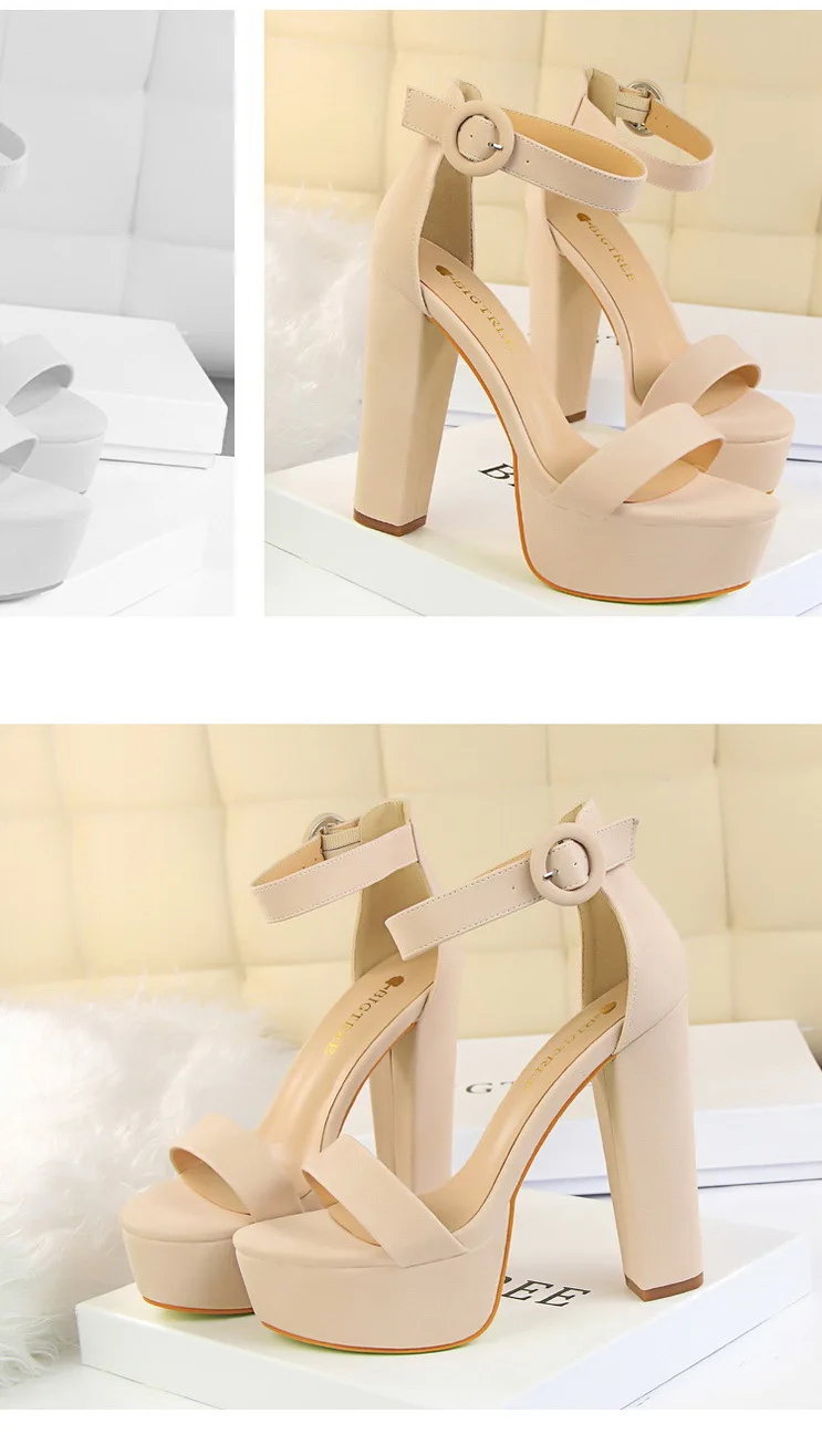 Elegant Sandals Women High Heels Pumps Super High Heel 13.5 Cm Sexy Women's Banquet Shoes Platform Heeled Sandals Summer