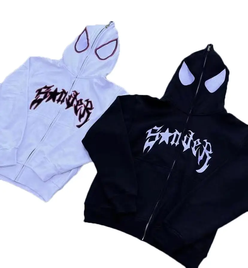 Y2K European Halloween Personalized Women's Hoodies and Hoodies Couples Large Spider Woman