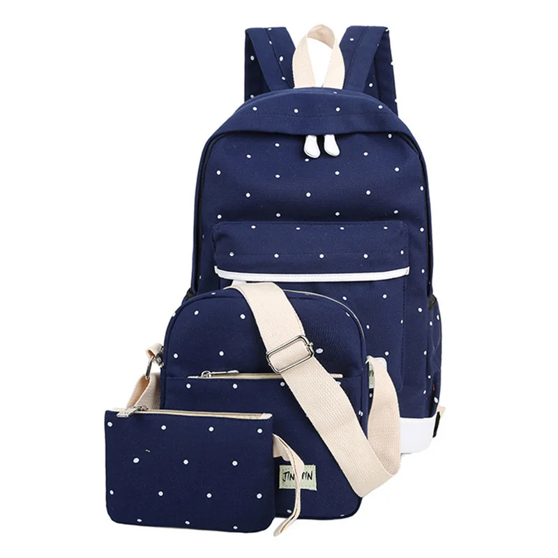 3PCS-Set-Fashion-Student-Book-Canvas-Bag-High-Quality-Teenager-Backpack-Bag-Ladies-Girl-School-Bag