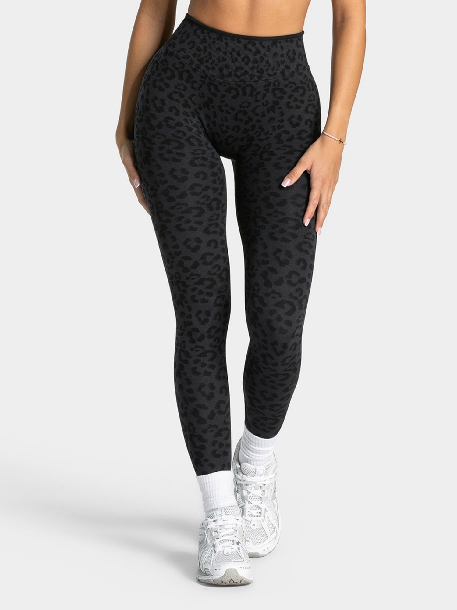 Leopard Print Seamless Abdomen Tight Yoga Fitness Pants