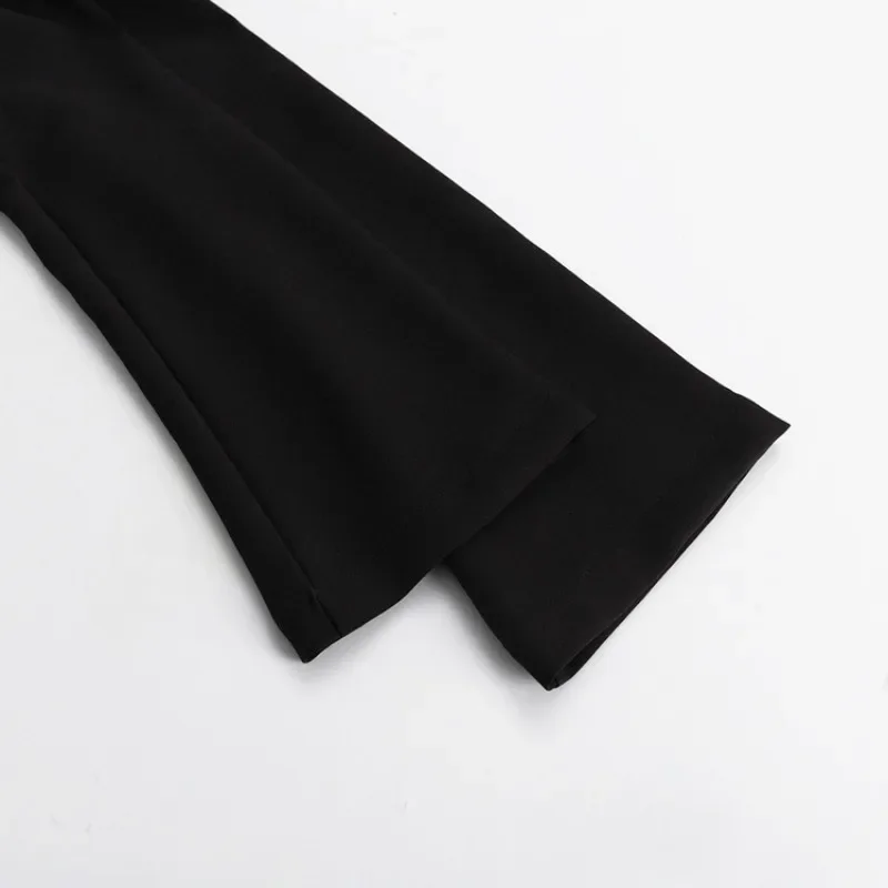Zipper Patchwork Black Long Dress Women Off-Shoulder High Waist Elegant Clothes Party Dress Casual Ladies Slim Maxi Dress