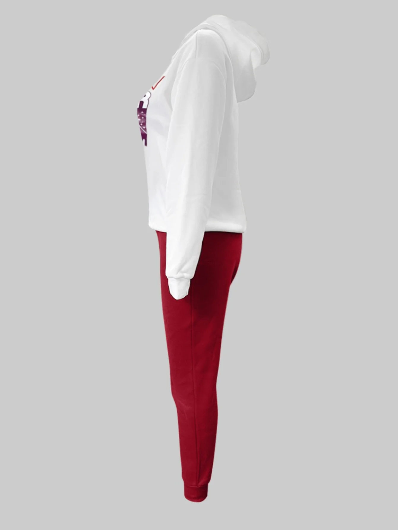 Autumn Winter 2pcs Set Letter Print Pocket Tracksuit Set Women Sportwear Fleece Hoodies Pullover Sweatshirts Pants Outfits