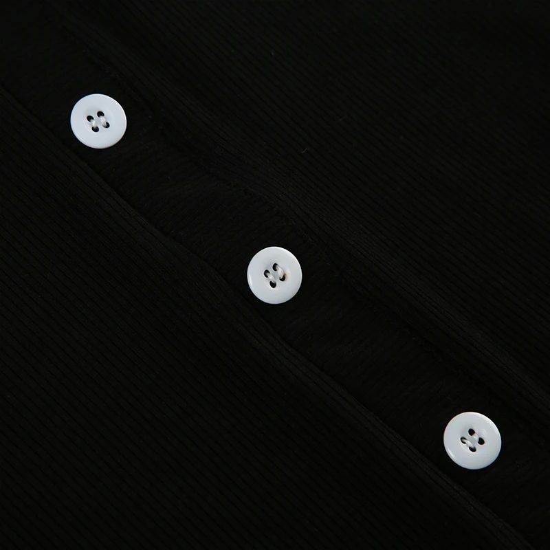 Y2K Contrast Lace Slim Top Autumn Cute Long Sleeve Buttons T-shirt Knitted Casual Outfits Sweet Korean Tee Streetwear