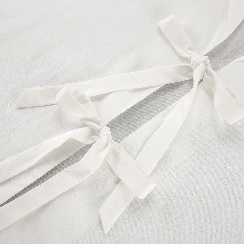 Fashion White Cotton Linen Hollow Out Lace Up Top And Short Pants Suit Women's Loose Top Casual Splice Sets Lady Summer