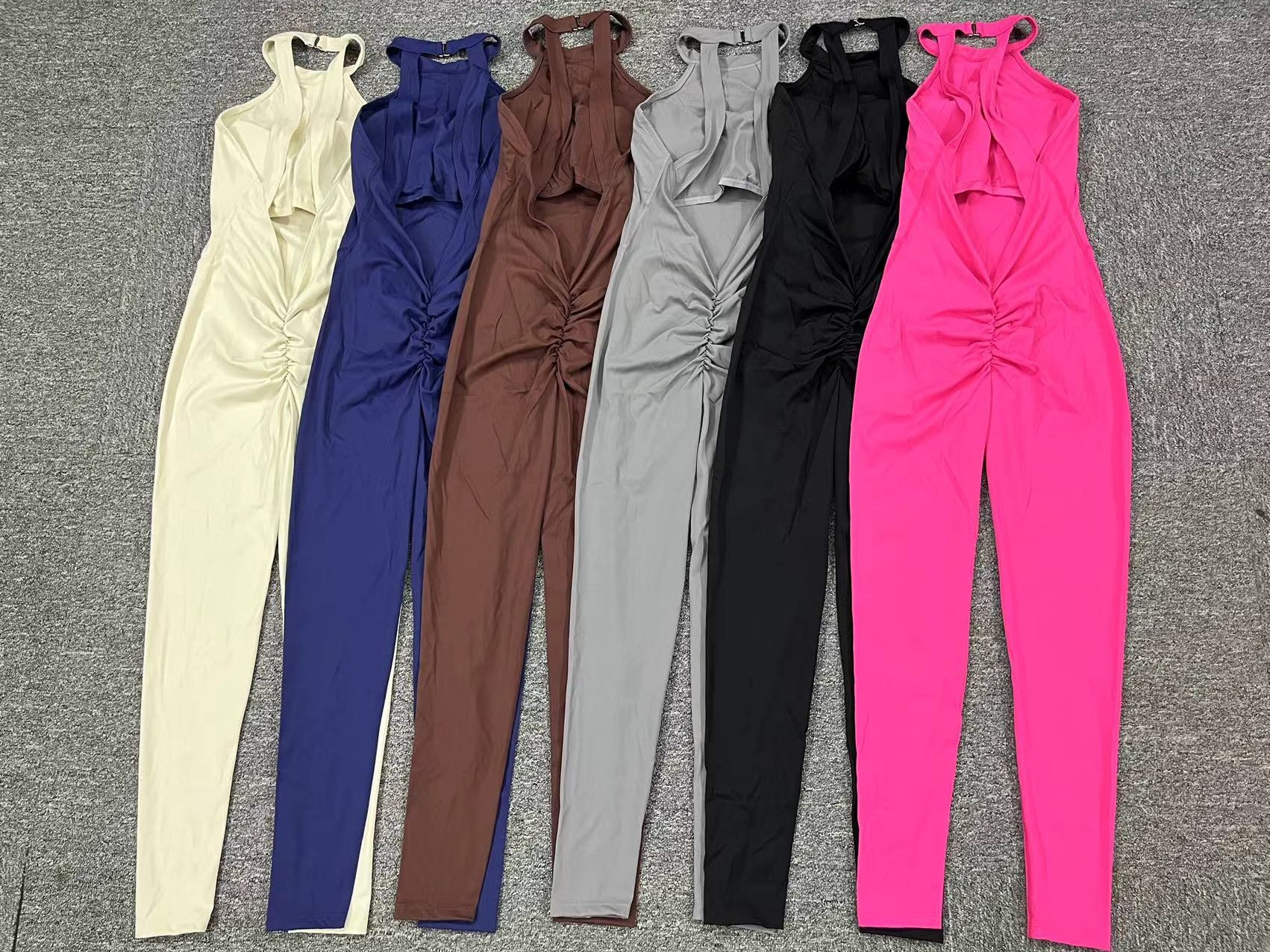 Back Buckle Yoga Jumpsuit Women Peach Hip Backless Sports Quick Drying One Piece Fitness Jumpsuit