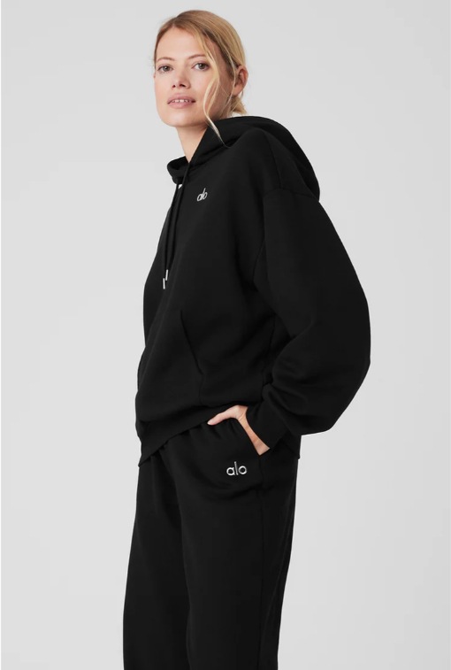 Autumn Winter Sports Hoodie 3D Emboridery Label Loose Women Warm Hoodie Sets