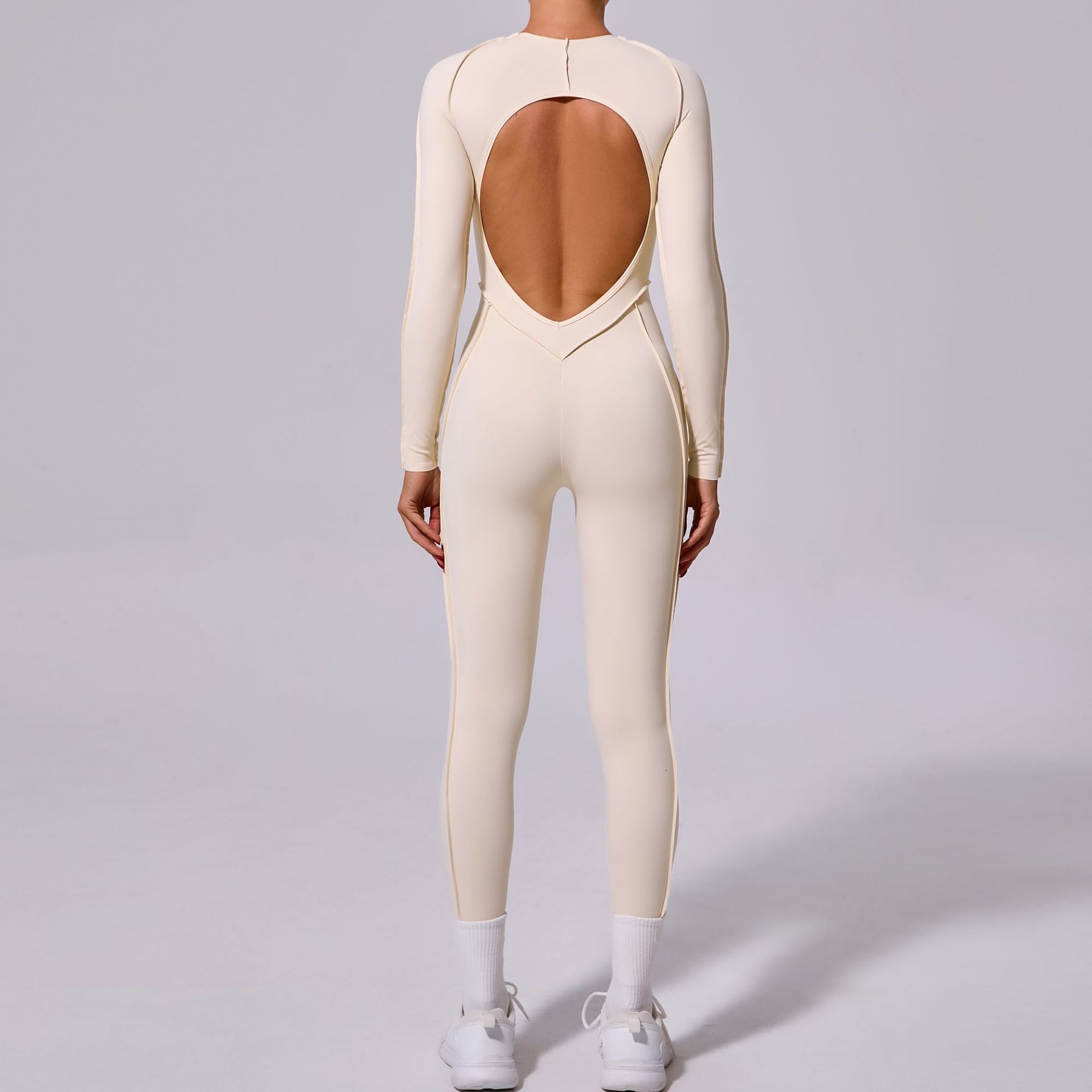Autumn Sand Winter One Piece Sports Yoga Jumpsuit Backless Tight Long Sleeved Trousers Jumpsuit