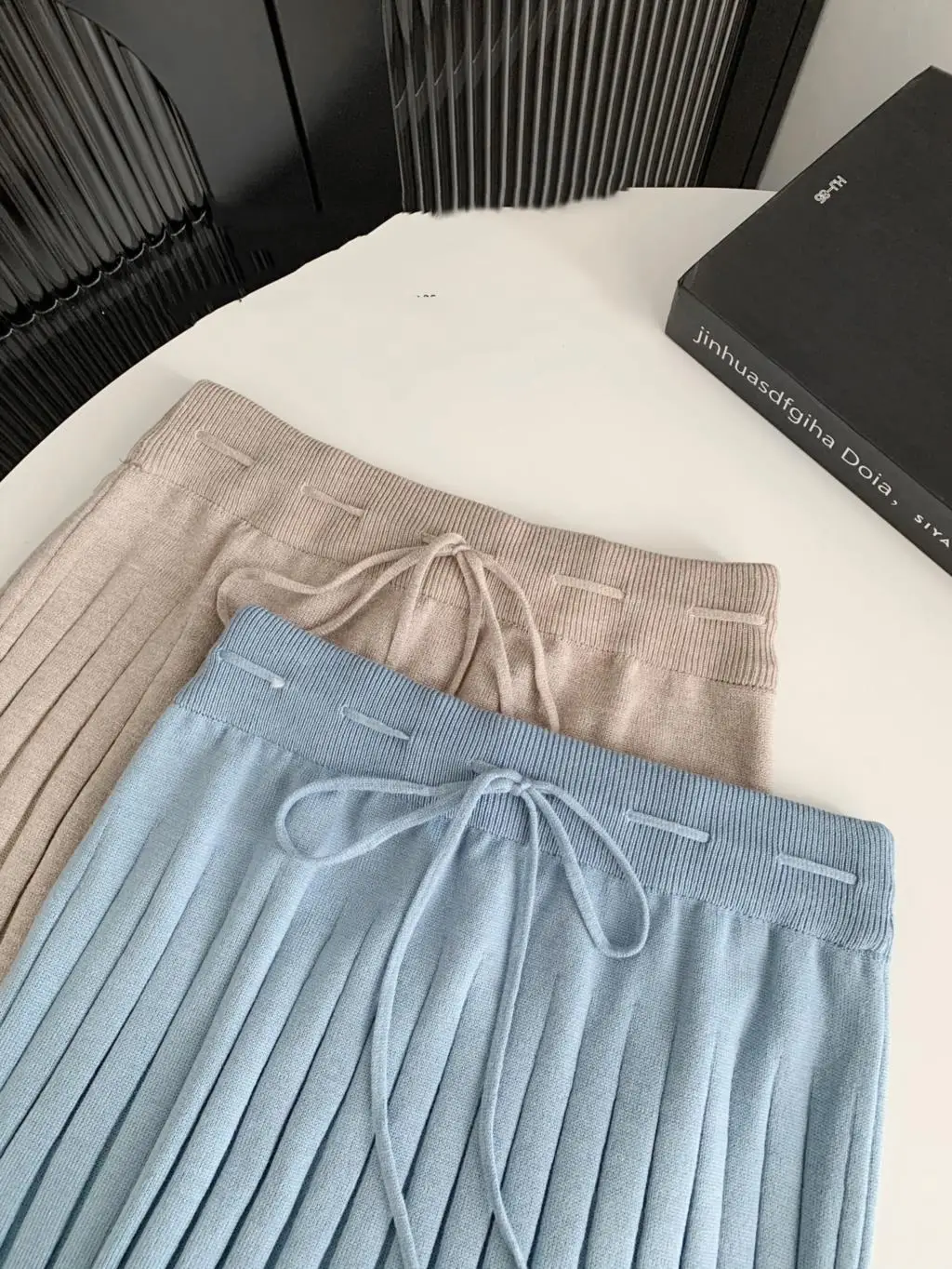 Solid Knitted Suit 3 Piece Set Woman Y2k Cropped Patchwork Vest + Slim Cardigan + Mini Pleated Skirt Autumn Korean Chic Outfits