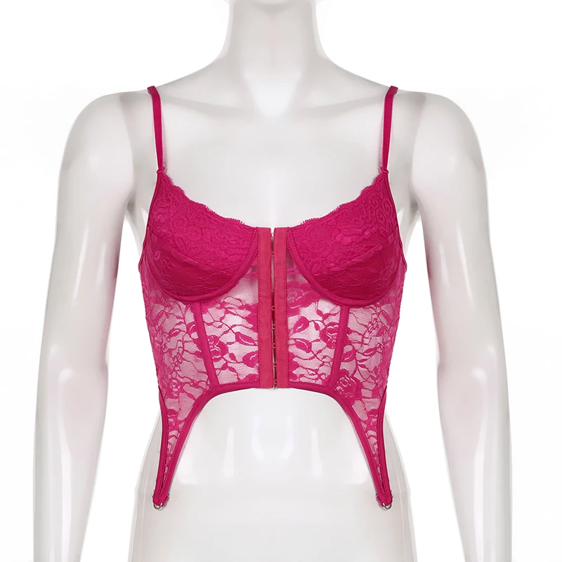 Sexy Women Camisole Backless Cross Bandage V Neck Lace Crop Top Aesthetic Ladies Tank Vest Y2K Sleeveless Clubwear