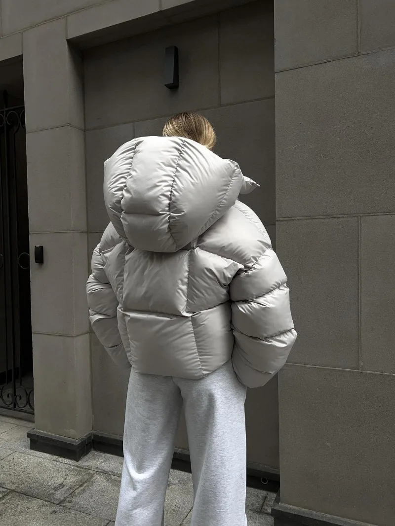 Thick Parkas Long Sleeve Top Women Autumn Winter Warm Coat Women's Street Fashion Hoodies Woman Cotton-padded Jacket 2025