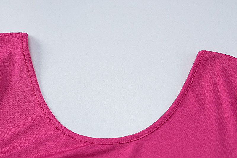 Summer Women Clothing Solid Color Short Sleeve Backless Slim Fit Hip Lifting Sport Fitness Jumpsuit Women