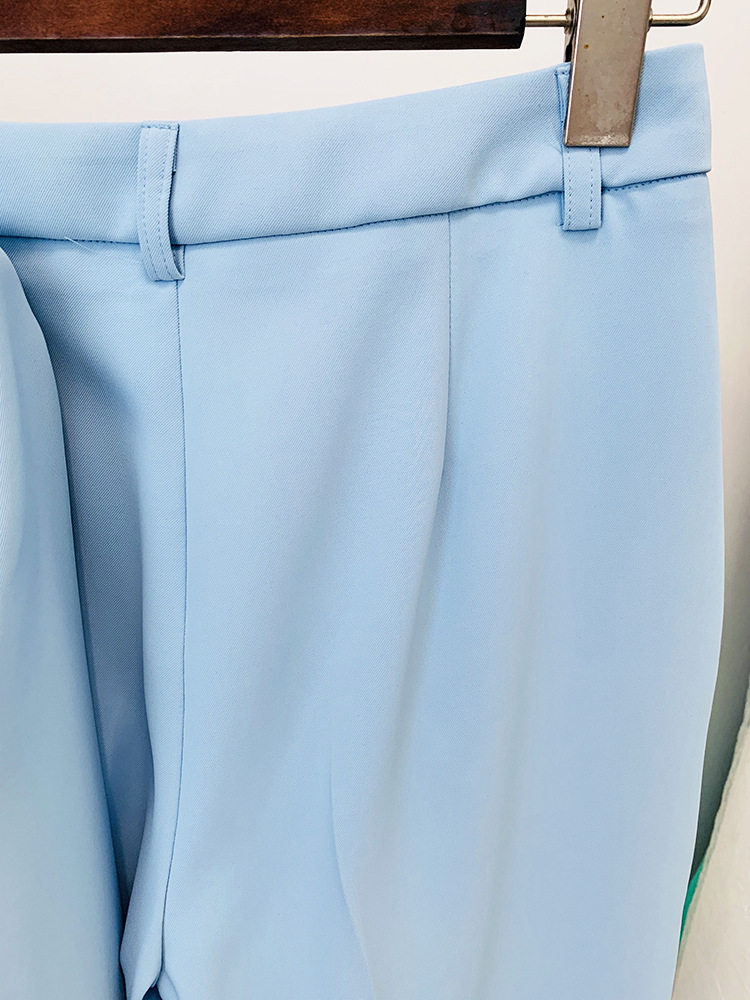 Women Star Business Wear One Button Cloth Cover Mid Length Suit Bell Bottom Pants Suit Two Piece Suit