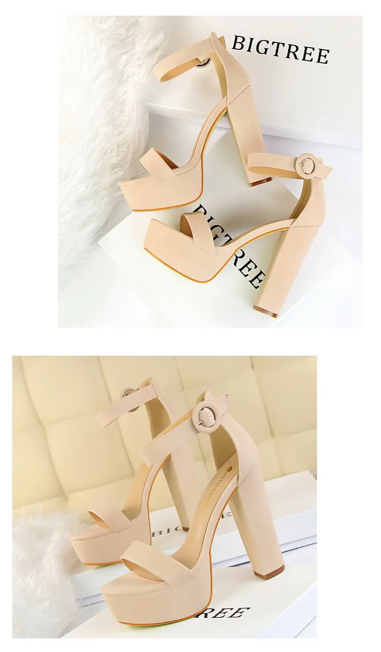 Elegant Sandals Women High Heels Pumps Super High Heel 13.5 Cm Sexy Women's Banquet Shoes Platform Heeled Sandals Summer