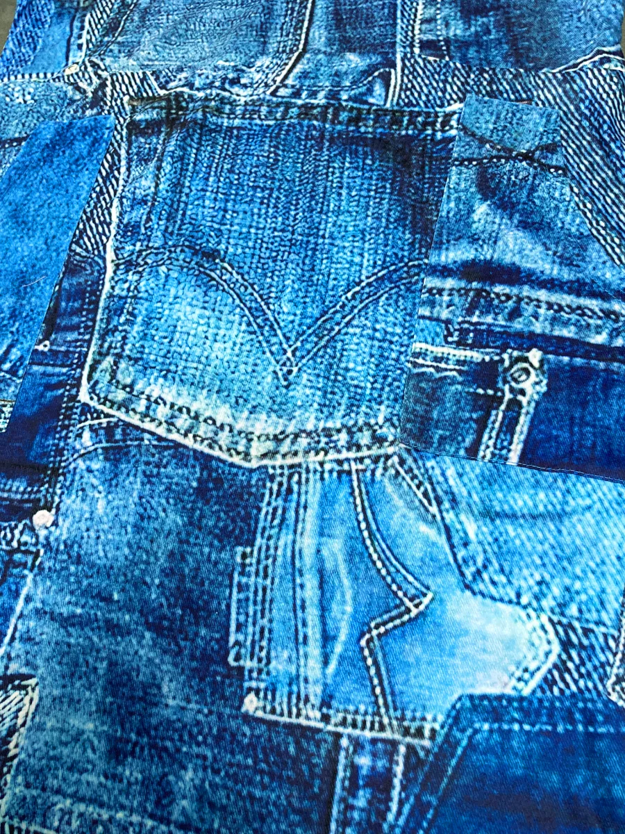 Plus Size Imitation Denim V Neck Pocket Design Dress Women's T-Shirt Summer Loose Dress Vestidos